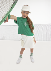 Tennis Collection | Slogan Print Crop T-Shirt